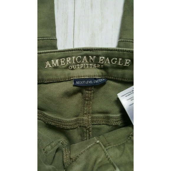 American Eagle Womens 0 R Jegging Next Level Stretch Green Inseam 26 L 35 - Picture 5 of 6
